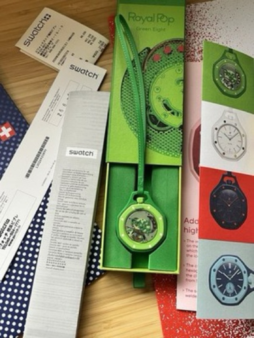 Swatch Green Transparent Royal Pop Unisex Watch